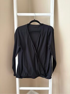 lululemon athletica Black Long-Sleeve Wrap Top